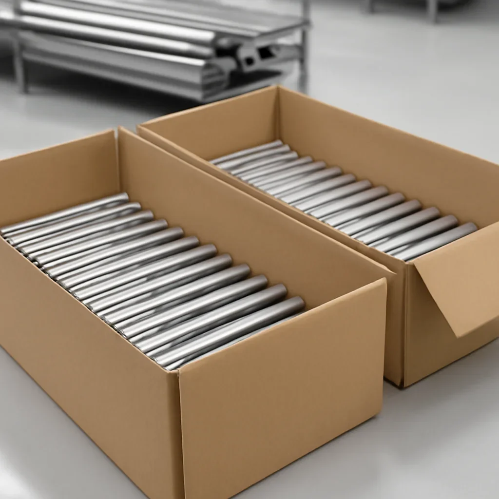 Production-ready tube components prepared for Bay Area manufacturing delivery